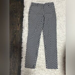 H&M Navy Printed Skinny Pants